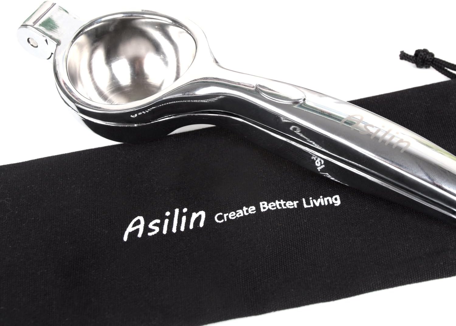 Asilin Handheld Lemon Squeezer- Stainless Steel- Easy Grip- Won't Rust- Great for Lime