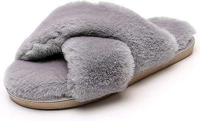 fuzzy crossover slippers