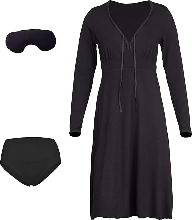 Bamboo Womens Nightdress; Long-Sleeved 