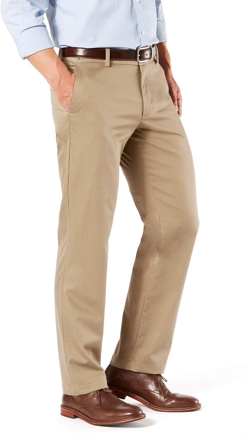 Dockers Men's Straight Fit Signature Lux Cotton Stretch Khaki Pant at  Men’s Clothing store