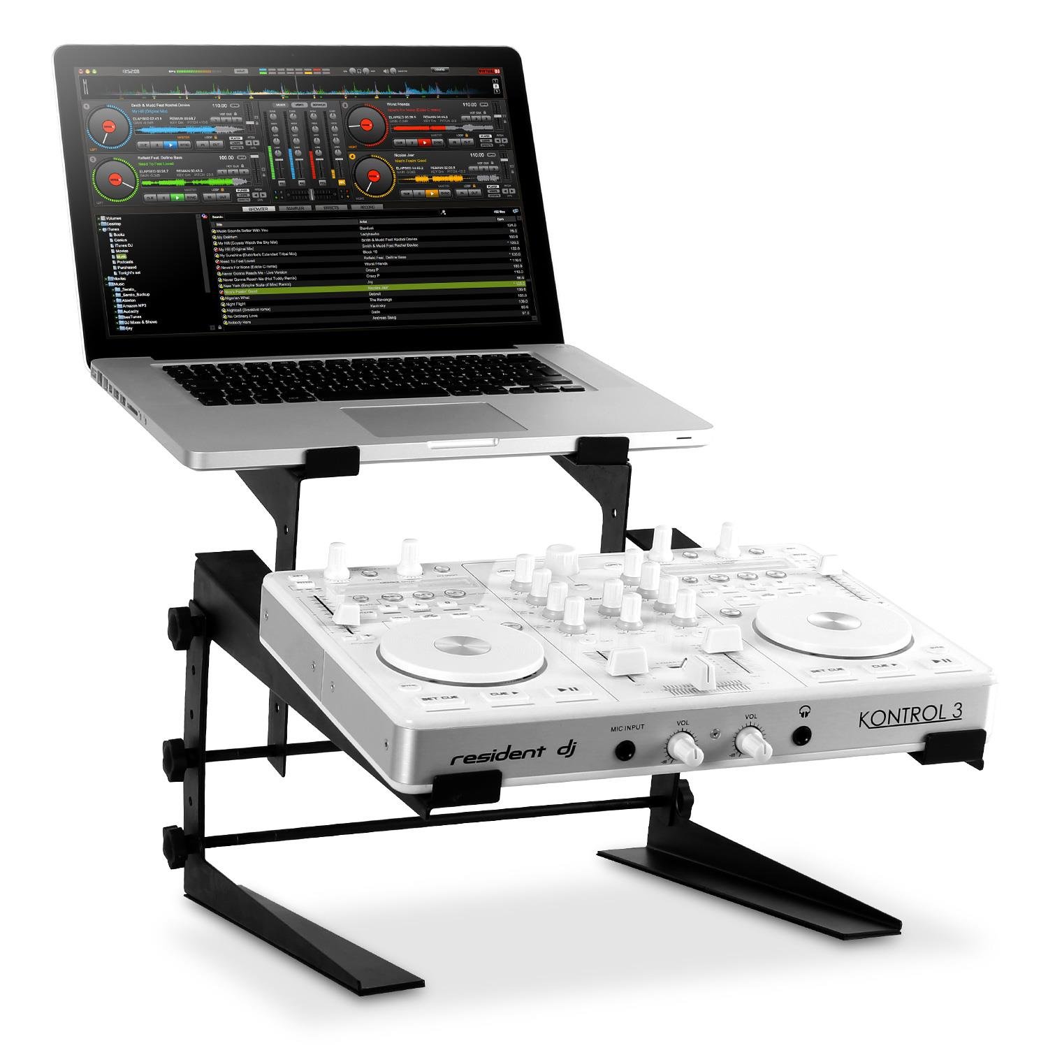 Resident DJ DJX soporte para portátiles para portátiles entre y metálico zonas