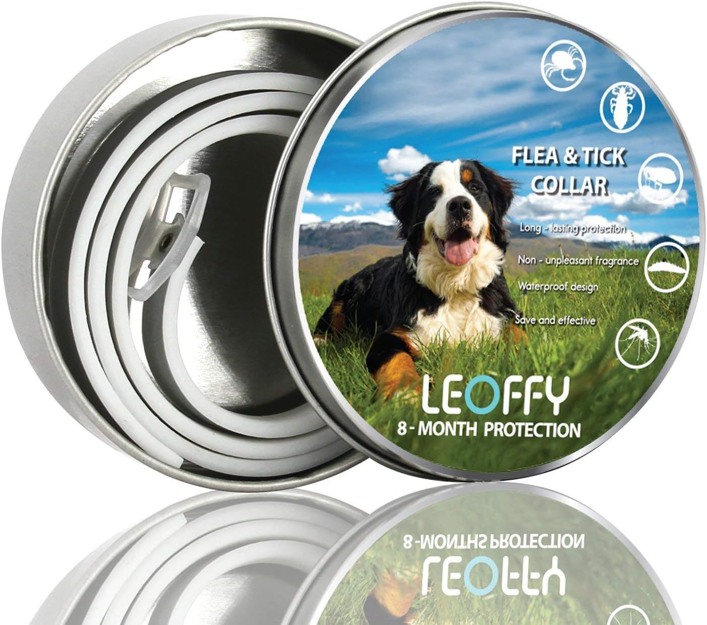 ERGMY Dog Flea Collars - Durable Dog Flea Medicine - Allergy Free, Odorless and Waterproof Flea Collar