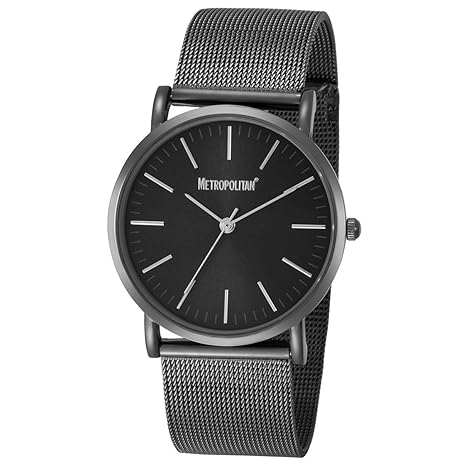 METROPOLITAN Damenuhr - CLASSIC MESH, schwarz