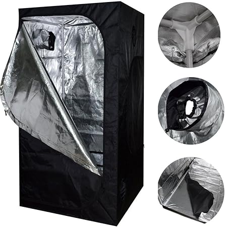 Neu 80X80X160 Grow Zelt Bud Dark Green Zimmer Hydroponics Box Mylar Silber Billig