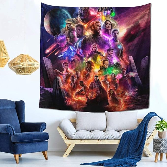 SJPillowcover The Avengers Superhéroe Capitán América Iron Man Tapiz