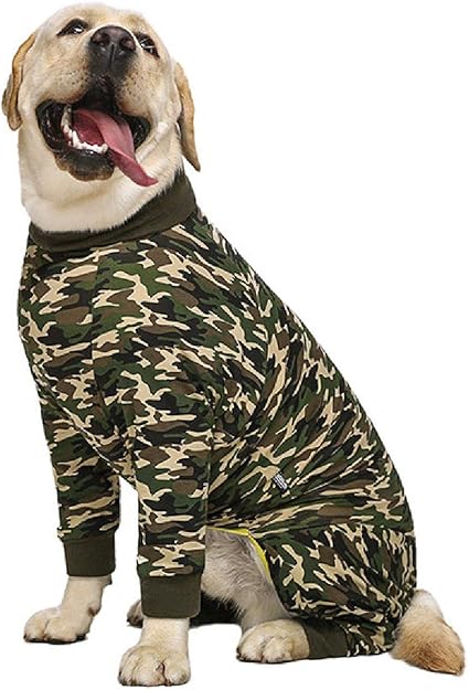 Amazon 犬の服迷彩犬のパジャマジャンプスーツ軽量犬のコスチュームカバーオール中型大型犬の 女の子 男の子のシャツ 春と夏は薄い Iuou コスチューム 通販