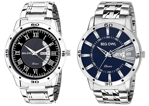 Bigowl Combo Of 2 Analogue Watches For Men