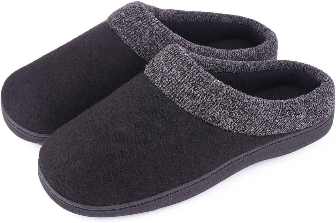 mens black house slippers