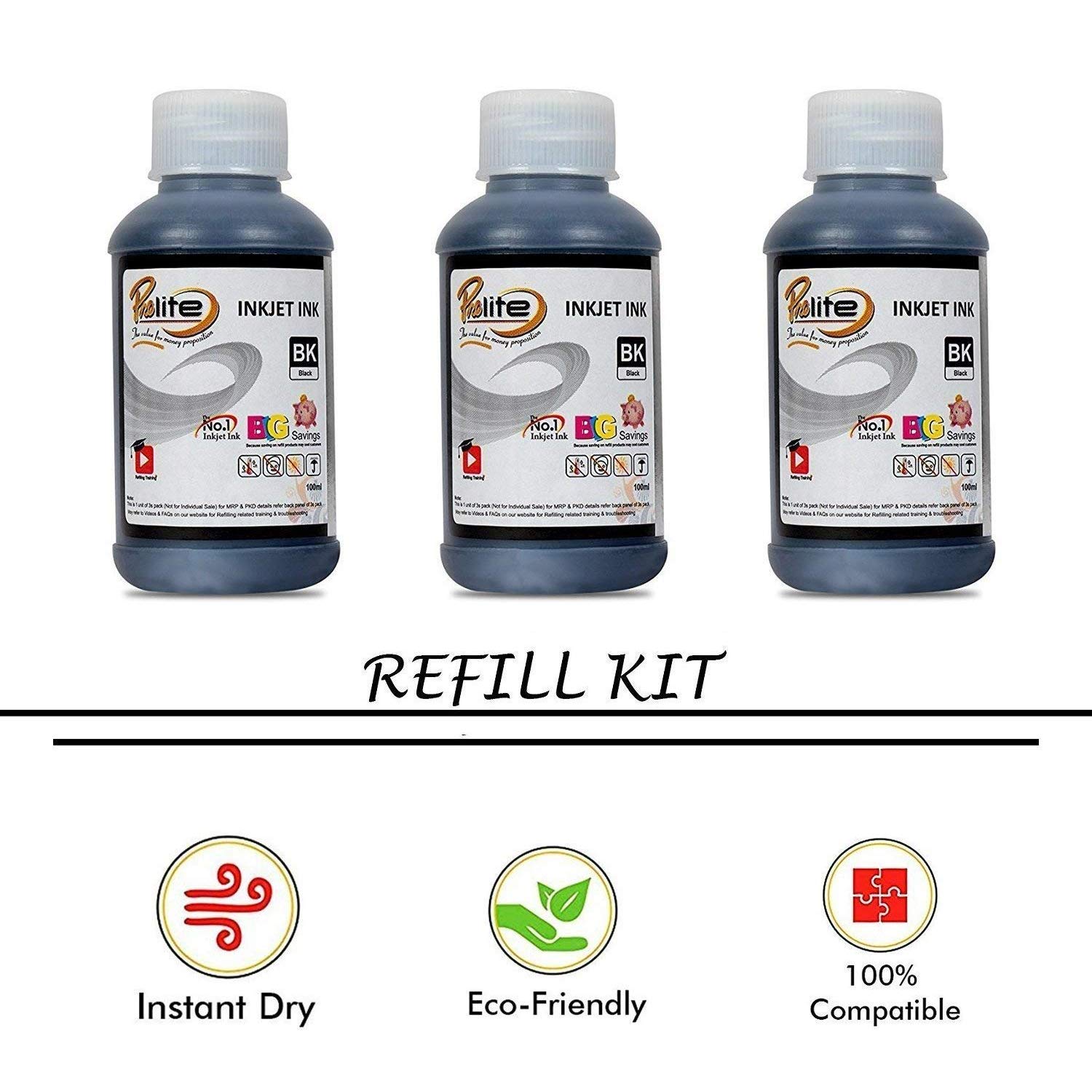 ProDot IPHQ05PK Inkjet Printer Refill Ink for HP and Samsung (Black