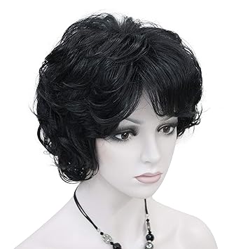 Amazon Com Lydell Women S Short Curly Wavy Wig Synthetic Hair