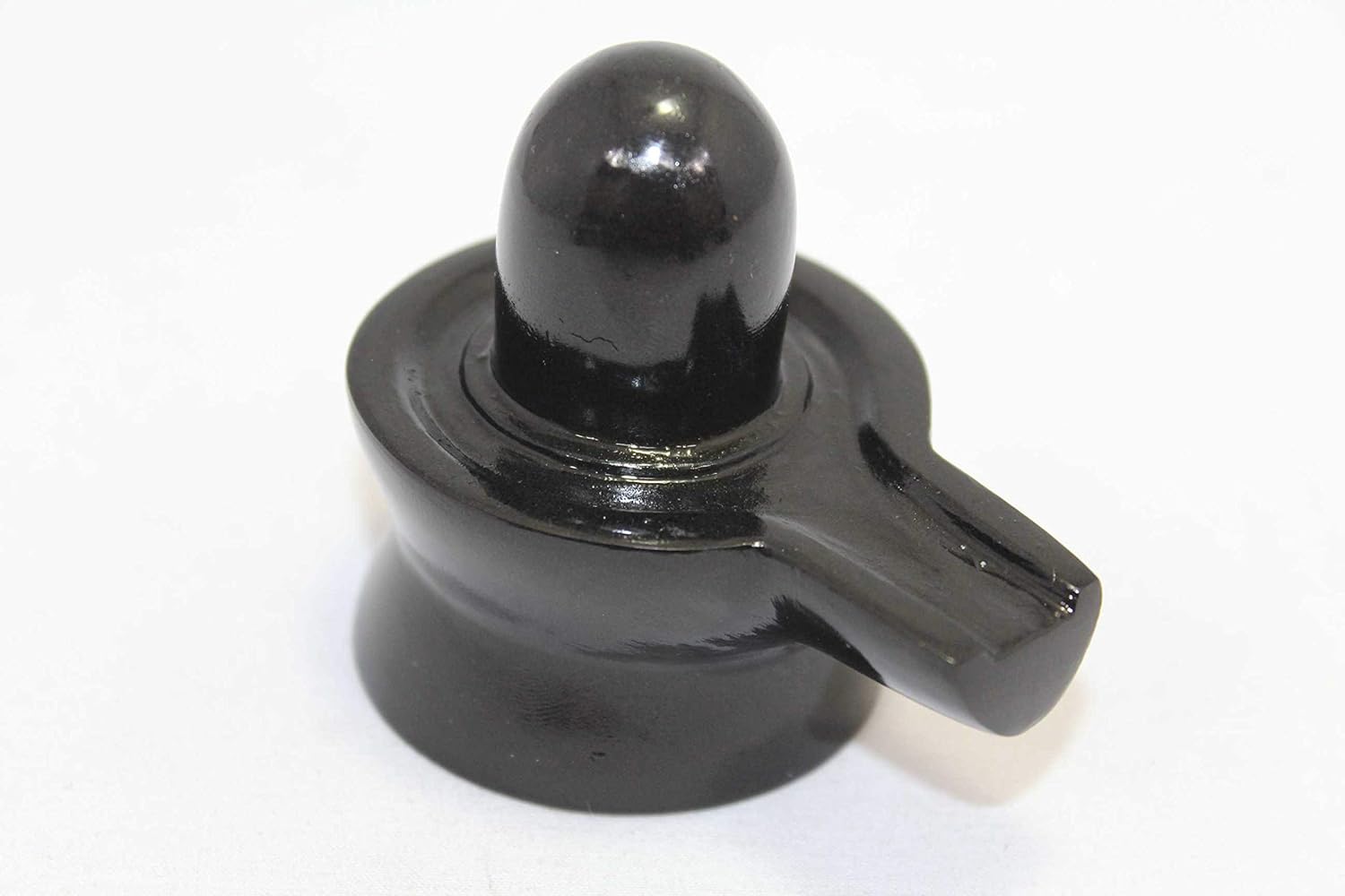 Rajasthan Gems Handmade Shivling Sphatik Statue Shiv Lingam Black Stone Hindu Religious Pooja C