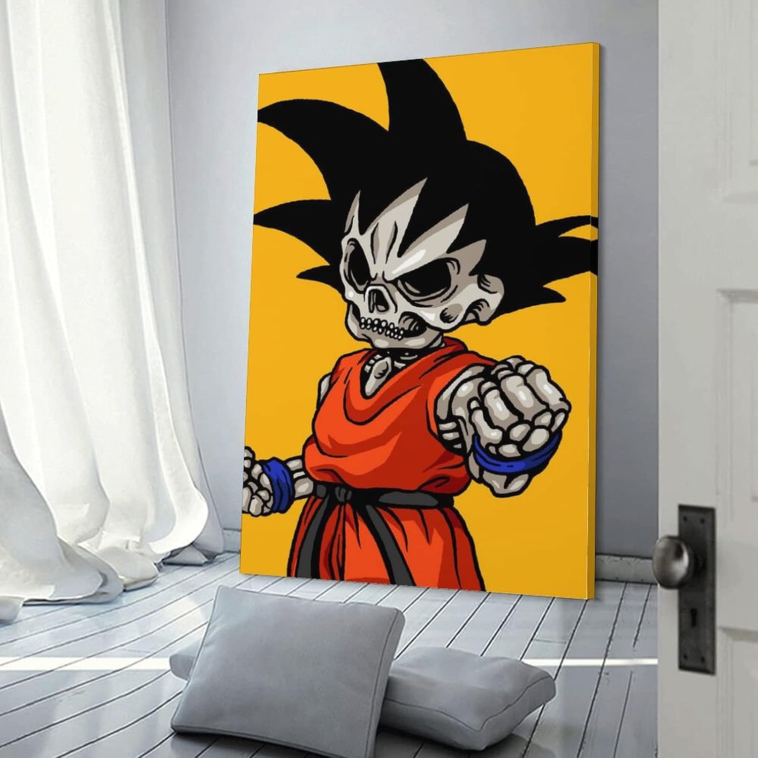 Amazon Co Jp 子供部屋の壁飾りに適したスケルトン悟空ポスターとインスピレーションあふれるキャンバスポスター12 18インチ 30 45cm ホーム キッチン