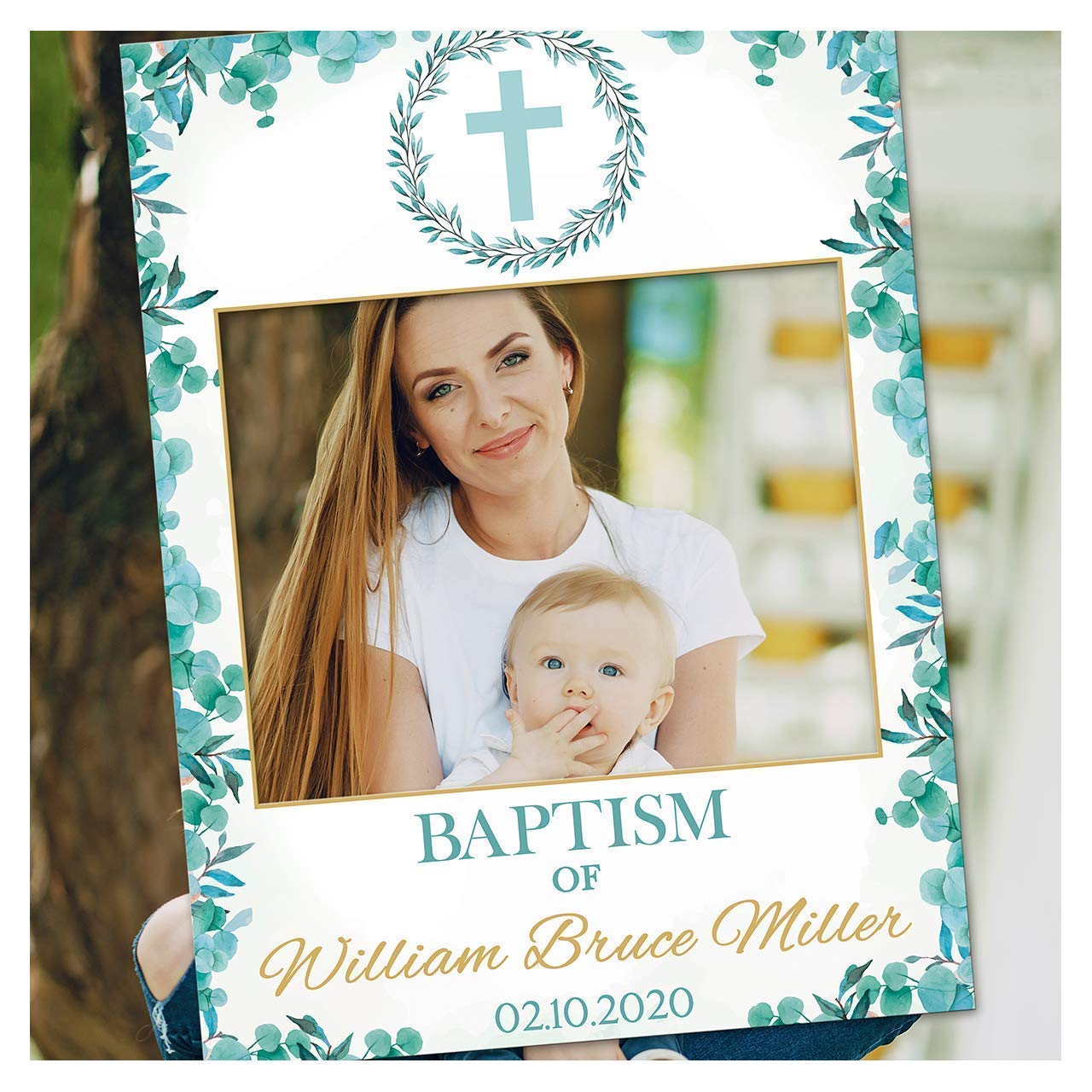 christening frame ideas