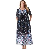 Floral Print Cotton Gown Pajamas 