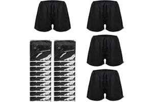 kekafu 50 Pcs Professional Salon Mens Black Boxer Shorts Disposable Mens Shorts Underwear Disposable Male Boxer Shorts Male Disposable Spa Underwear