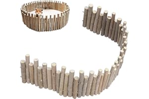 Haosie Flexible Hamster Wooden Bridge, 11.8In Hamster Fence, Wooden Sticks for Hamster Cage Decor And Platforms, Syrian Hamster Cage Accessories Wood