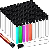 Relaxweex 100 Pcs Plastic Test Tubes Clear 16 x