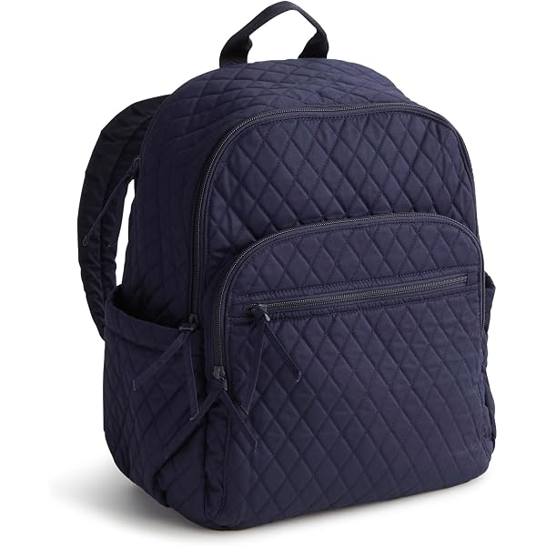 VERA BRADLEY Iconic Campus Moonlight Navy quilted denim padded laptop backpack Vera bradley denim navy - Gem main image 2
