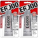 E6000 237032 Craft Adhesive, 2 fl oz Clear, 2 Pack