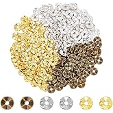 DICOSMETIC 300Pcs 3 Colors Metal Disc Beads Alloy Flat Round Spacer Beads 7mm Tibetan Style Wavy Heishi Spacer Beads Loose Beads for Jewelry Making, Hole: 1mm