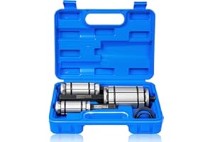 DAYUAN Upgraded 3 Pcs 1-1/8'' to 3-1/2'' Exhaust Pipe Expander Tool Set, Tail Pipe Spreader Kit Compatible with Most Vehicles and Trucks Bule Case