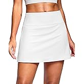 SANTINY 14" Skorts for Women with 2 Pockets High Waisted A Line Casual Pickleball Golf Skort Athletic Tennis Skirt