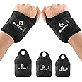 ELEAMY Wrist Weights with Thumb Loops Lock for Women & Men, 0.5lb*2/1lb*2/1.5lb*2/2lb*2/3lb*2,Premium Ice Silk Fabric,Comfortable & Tear Resistant for Walking,Running,Fitness and More