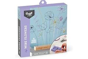 Craft Crush Wire Flowers - Create Unique Craft Wire Flower Designs with Easy to Use Tool and Guide with Display Stand - for Teens and Adults Ages 12, 13, 14, 15 and Up