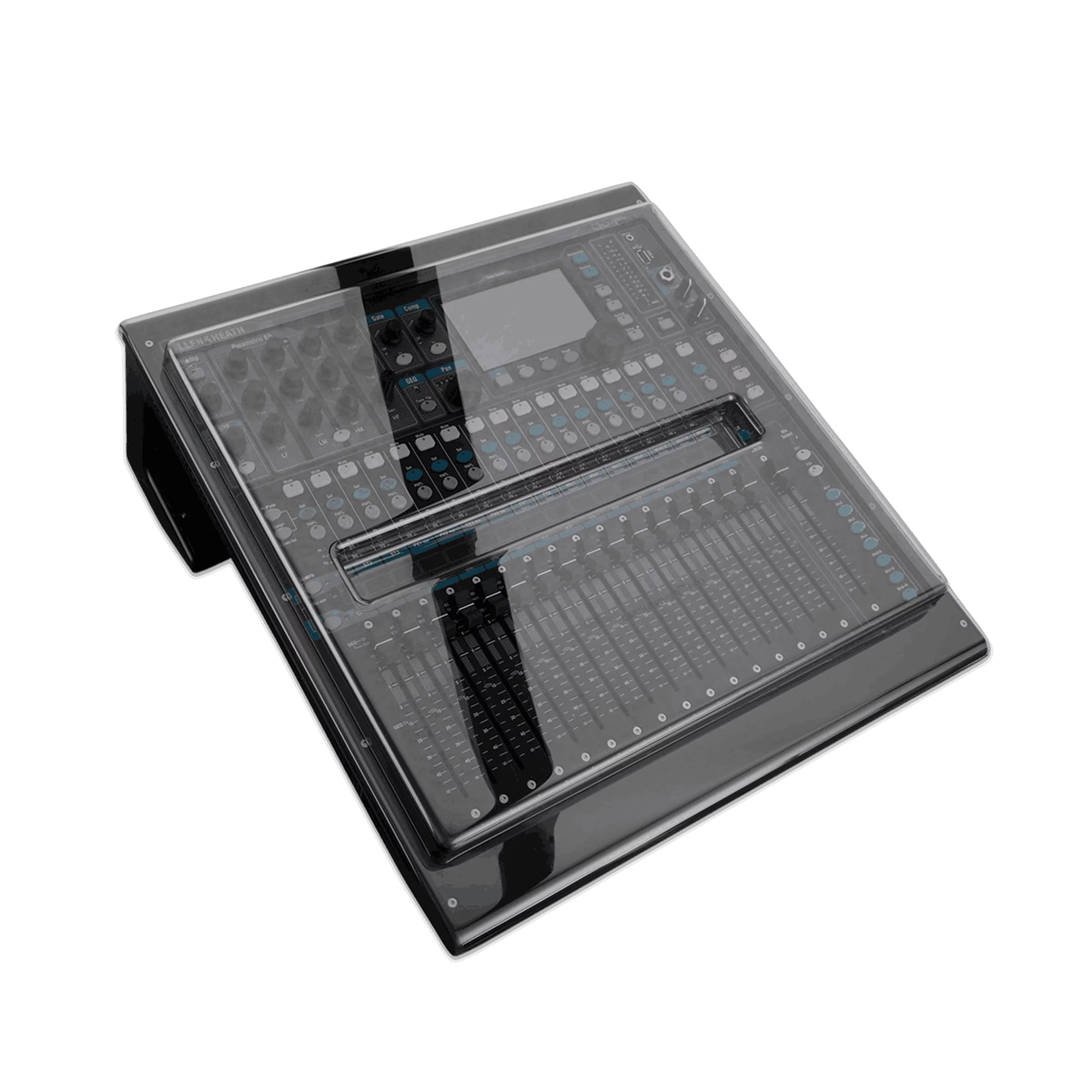 Decksaver Cover for Allen & Heath QU16 - Super-Durable Polycarbonate Protective lid in Smoked Clear Colour, Made in The UK - The Engineers’ Choice for Unbeatable Protection