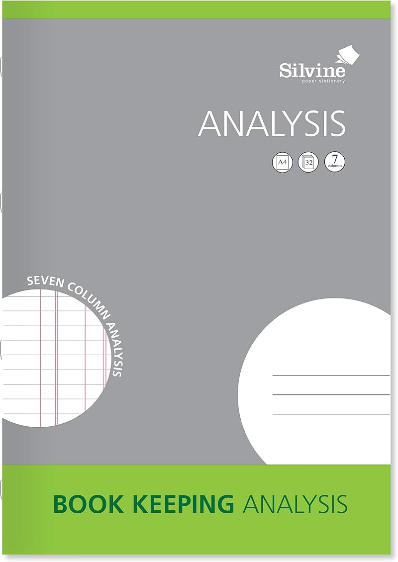 Silvine A4 Book Keeping Analysis 32 Pages 7 Columns Ref SJA4A