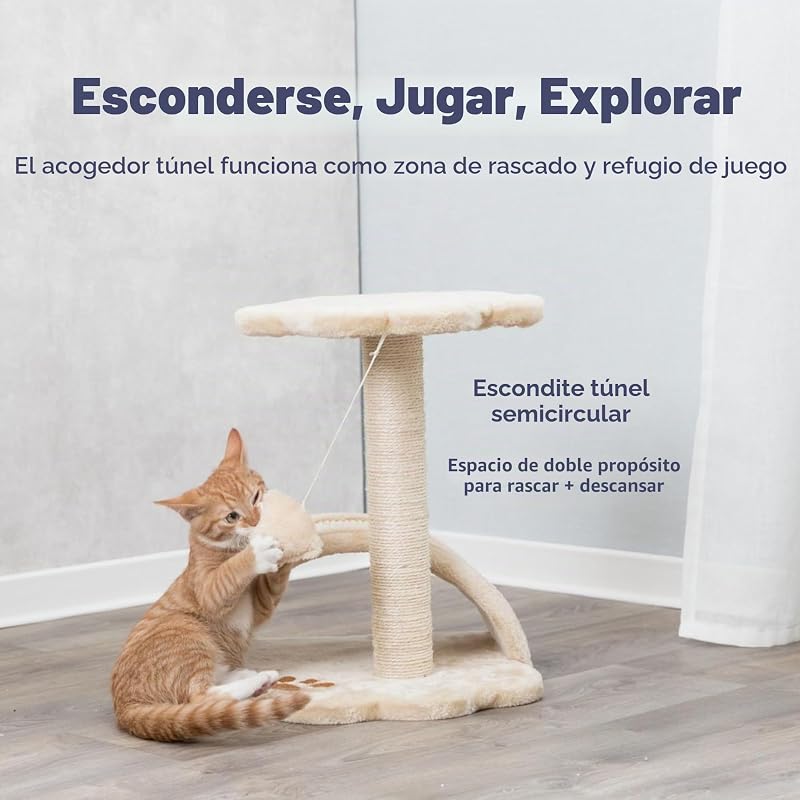 Poste Rascador Vitoria, 43 cm, Beige