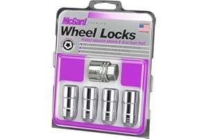 McGard 24205 Chrome Cone Seat Wheel Locks (M14 x 2.0 Thread Size) - Set of 4