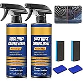 2PCS Advanced Car Quick-Acting Coating Agent Spray,Car Coating Spray,Quick Effect Coating Agent for Shine & Protection,Car Scratch Wax Polish Sprays Waterless Wash,Oil Film Emulsion Glass Cleaner