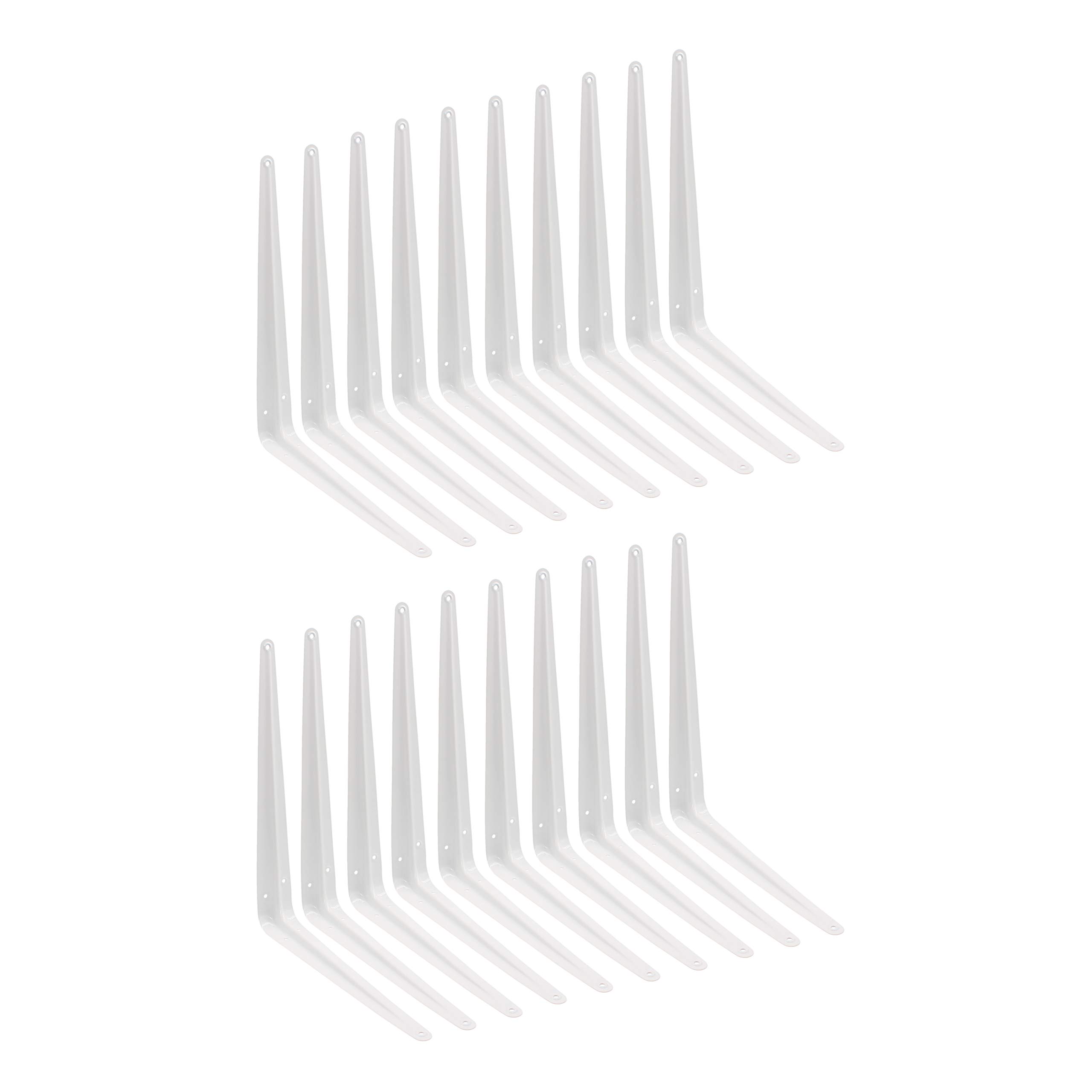 EAI London Shelf Brackets | White 350x300mm / 14x12 Inch Shelving Support Bracket | Pack of 20