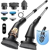 Leebein Electric Spin Scrubber, 2025 New Cordless Cleaning Brush Bathroom Scrubber, IPX7 Waterproof Shower Scrubber with 7 Br