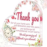 Retirement Gift For Woman, Office Decor, Personalized Gifts For Bosses, Gifts For Teacher, Dad, Mom, Acrylic Nurse Thank You Gifts, Coworker, Boss, Men, Social Worker Desk Signs Plaque HYANGQU