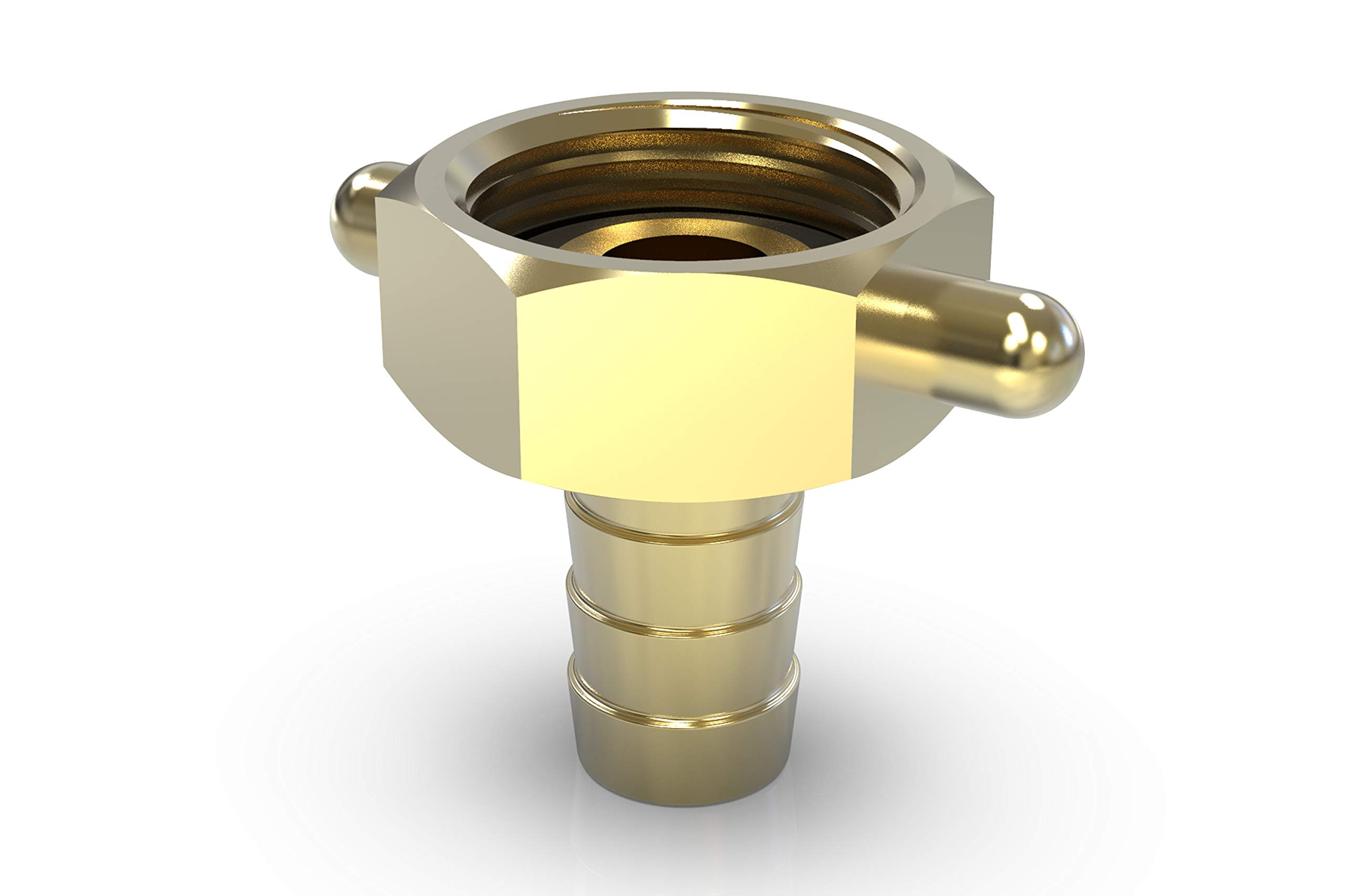 ABA Beul 1/2 x 13 Brass Hose Fitting with Wing Nut 55026.104.2