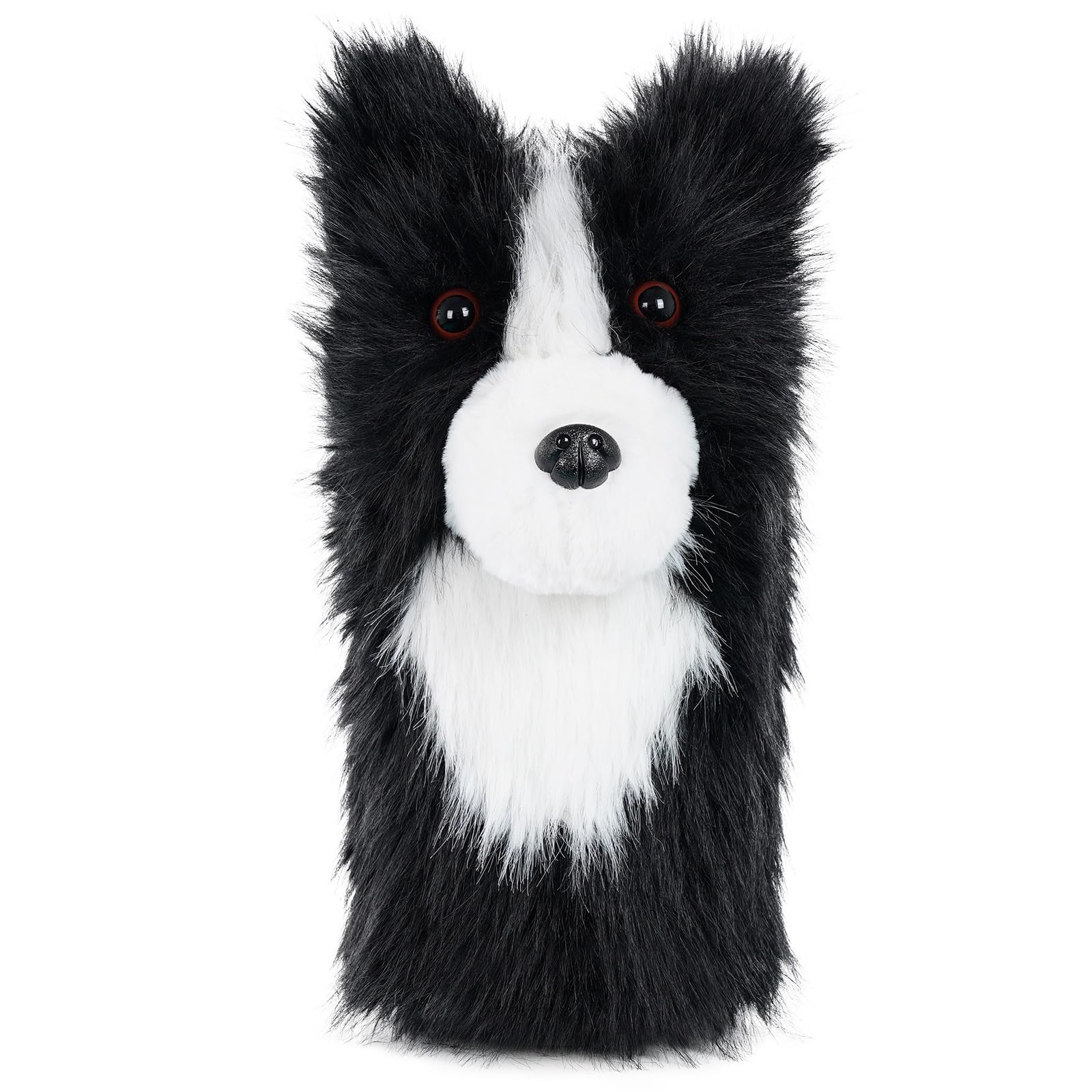 LZFAN Golf Club Covers for Woods and Drivers Funny Driver Headcover Animal Golf Club Head Covers Golf Gifts for Men Women Plush (Border Collie for Driver)