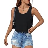 AMWIPE Womens Country Concert Cowgirl Tank Tops Sexy Western Graphic Crop Outfits for Teens