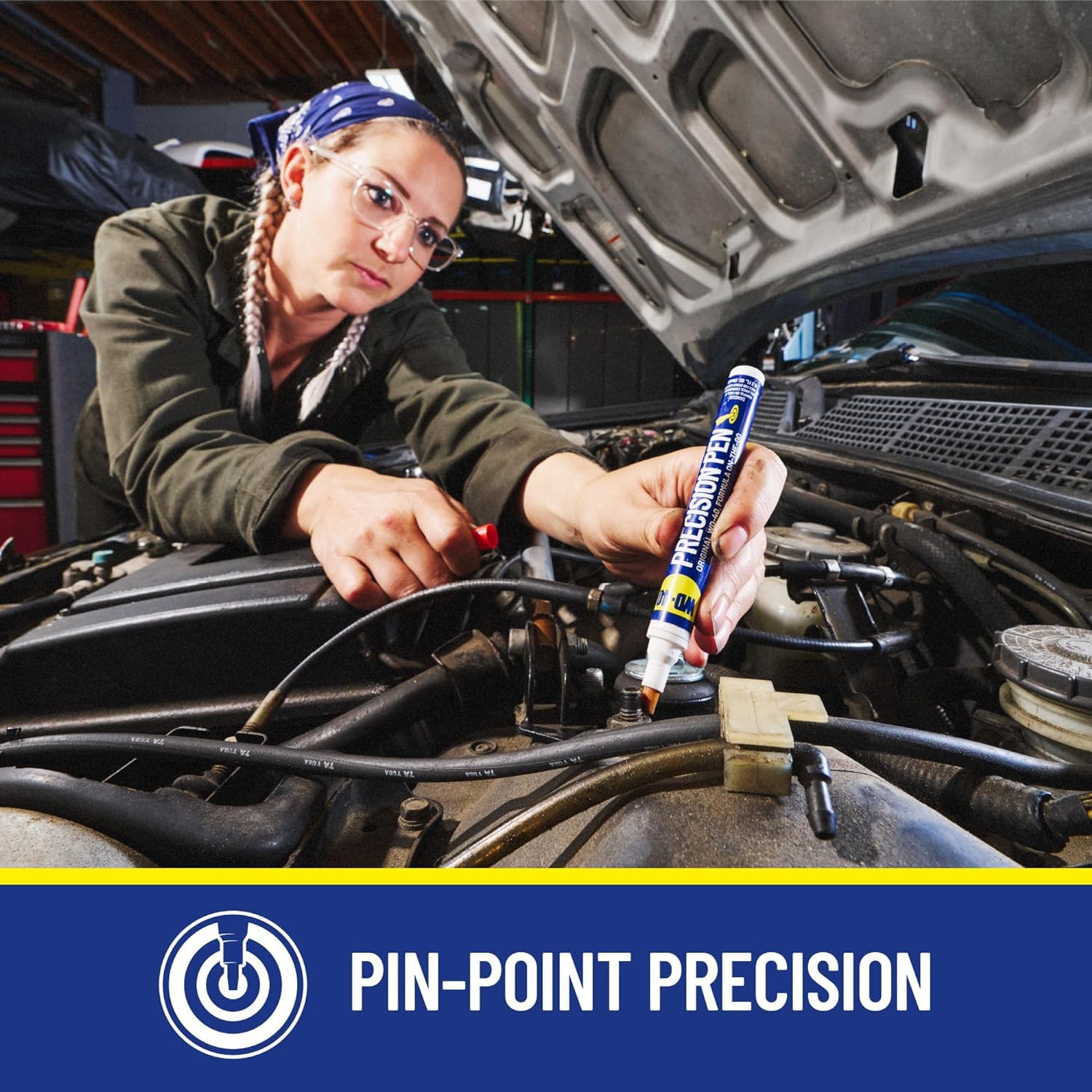 WD-40 Original Formula- Precision Pen On-The-Go, Lubrication with Pin-Point Precision, Controlled Flow. Portable, Easy to Hold, Easy to Store, Ideal for Small and Tights Spaces, 0.3 fl oz [3-Pack]