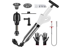 Csyibeielec Toilet Plunger - Toilet Plungers for Bathroom, Floor Drain, Sewer, Kitchen Pipes，High-Pressure Home Toilet Clog Remover