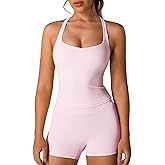 ABOCIW Womens Longline Sports Bras Workout Yoga Gym Athletic Tops Square Neck Racerback Camisole Padded Crop Tank Tops