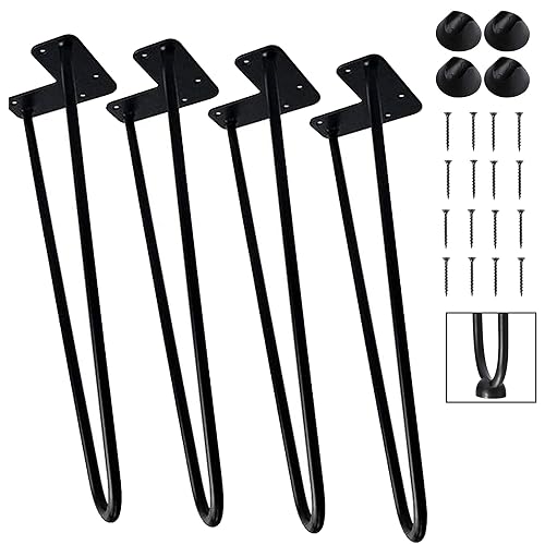 TENGCHANG Hairpin Legs 18 inch Metal Table Legs Set of 4, Heavy