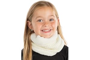 Funky Junque Winter Fleece Lined Neck Warmer Tube Scarf Double-Layered Cold Weather Face Cover Gaiter Kids Boys Girls Toddler