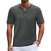 Cotrasen Men's Henley Shirts Short Sleeve 3 Button T-Shirts Casual Lightweight Basic Tee Fashion Summer Tops