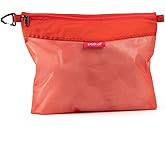 pack all Water-resistant Material Zipper Pouch, Mesh Zipper Bags for Storage, Travel, Office (Orange, Large)