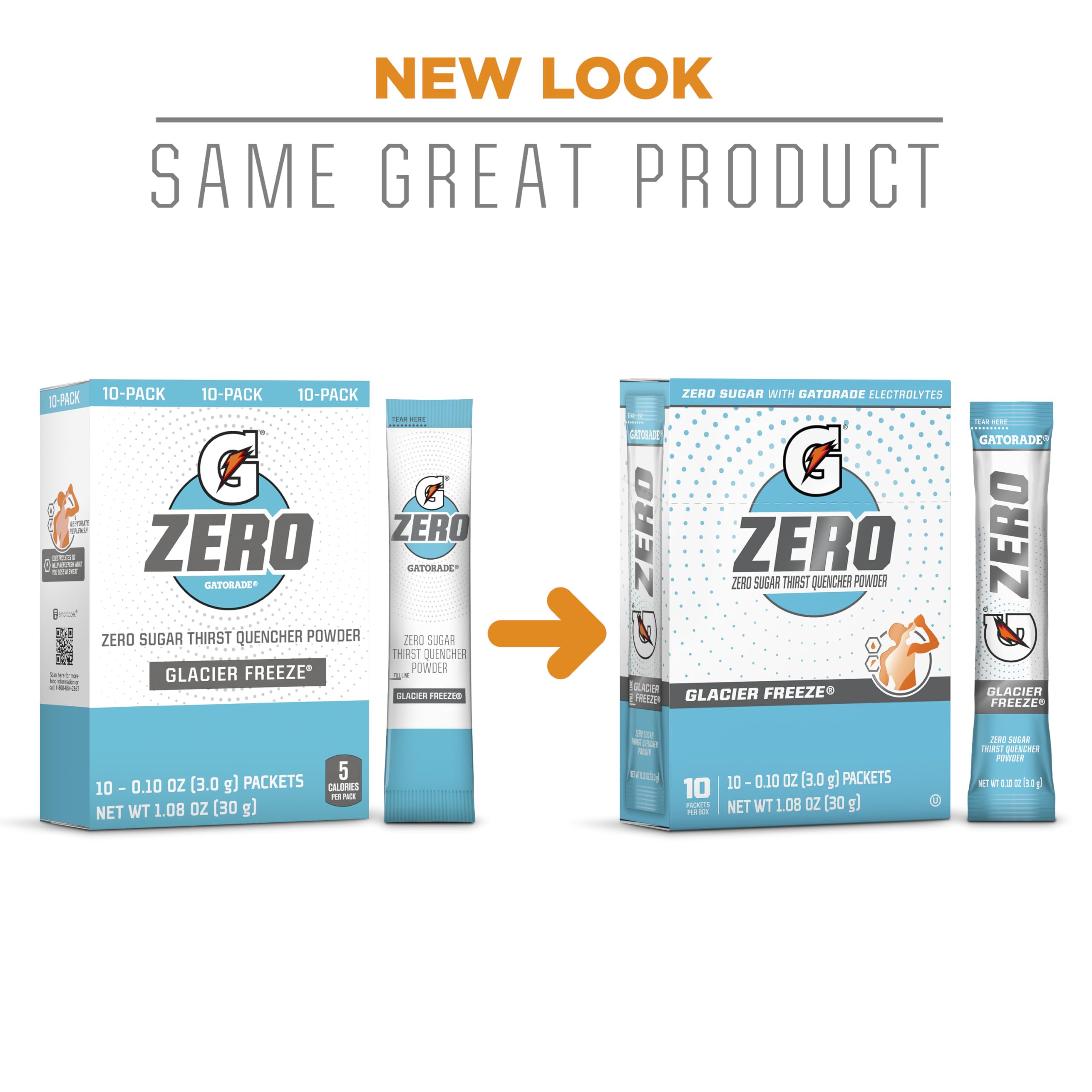 Gatorade G Zero Powder, Fruit Punch Variety Pack, 0.10oz Individual Packets - 10 Count (Pack of 5)