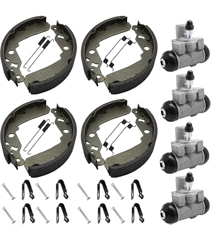 MATI Front & Rear Brake Shoes Kit For Kawasaki Mule 500/520/550 KAF300 – Includes Pins & Springs