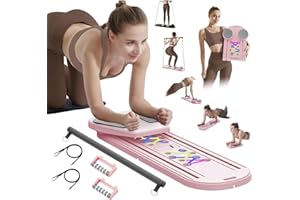 DQI Pilates Board Pilates Reformer Set - Multifunctional Home Workout Board for Core & Abdominal Training,Portable Pilates Equipment for Women & Beginners