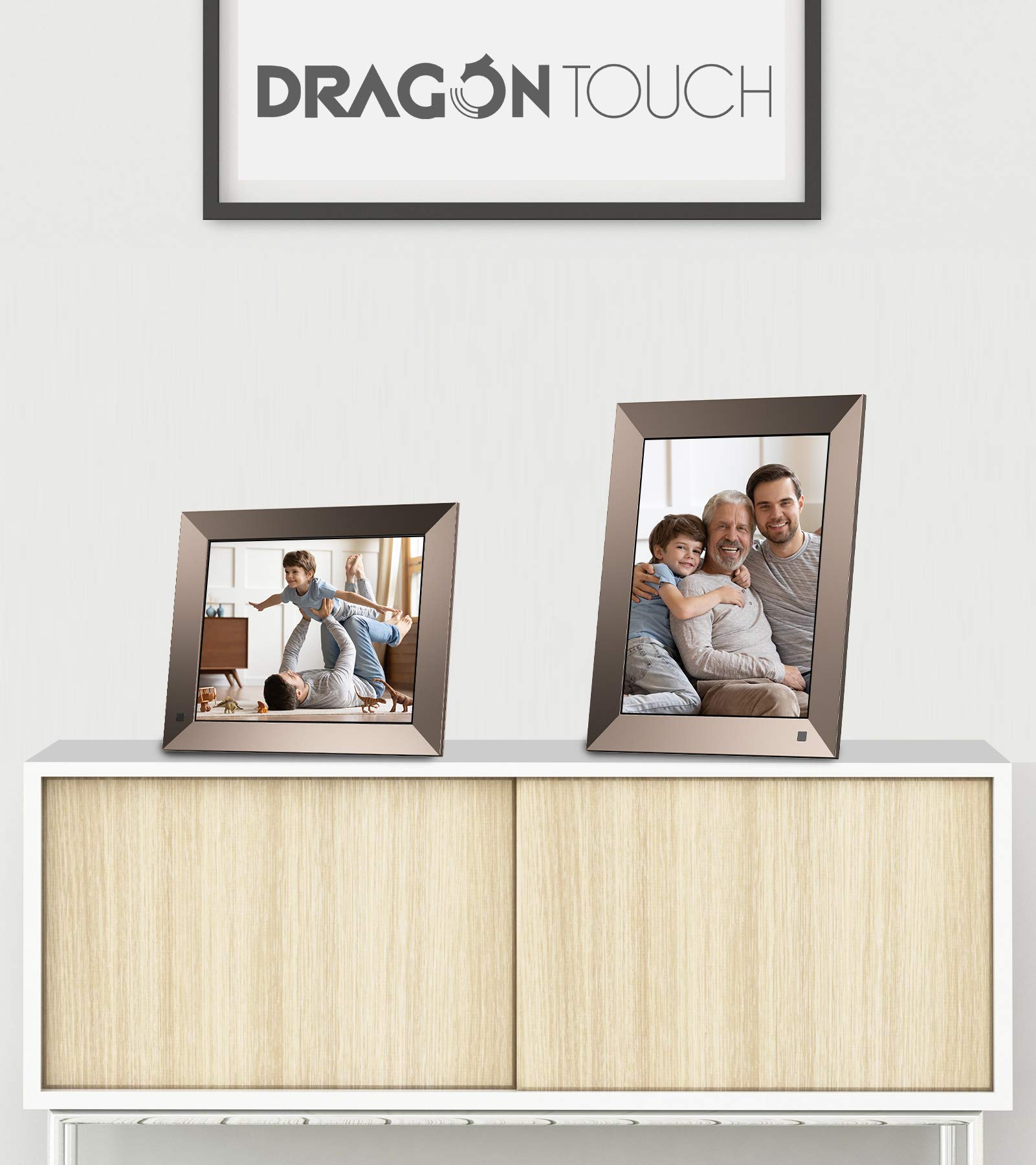 Dragon Touch 10 Inch WiFi Digital Picture Frame,Adjustable Magnetic Stand,IPS Touch Screen HD Display,16GB Storage,Motion Sensor,Auto-Rotate,Share Photos and Video via App and E-mail(Classic 10 Elite)